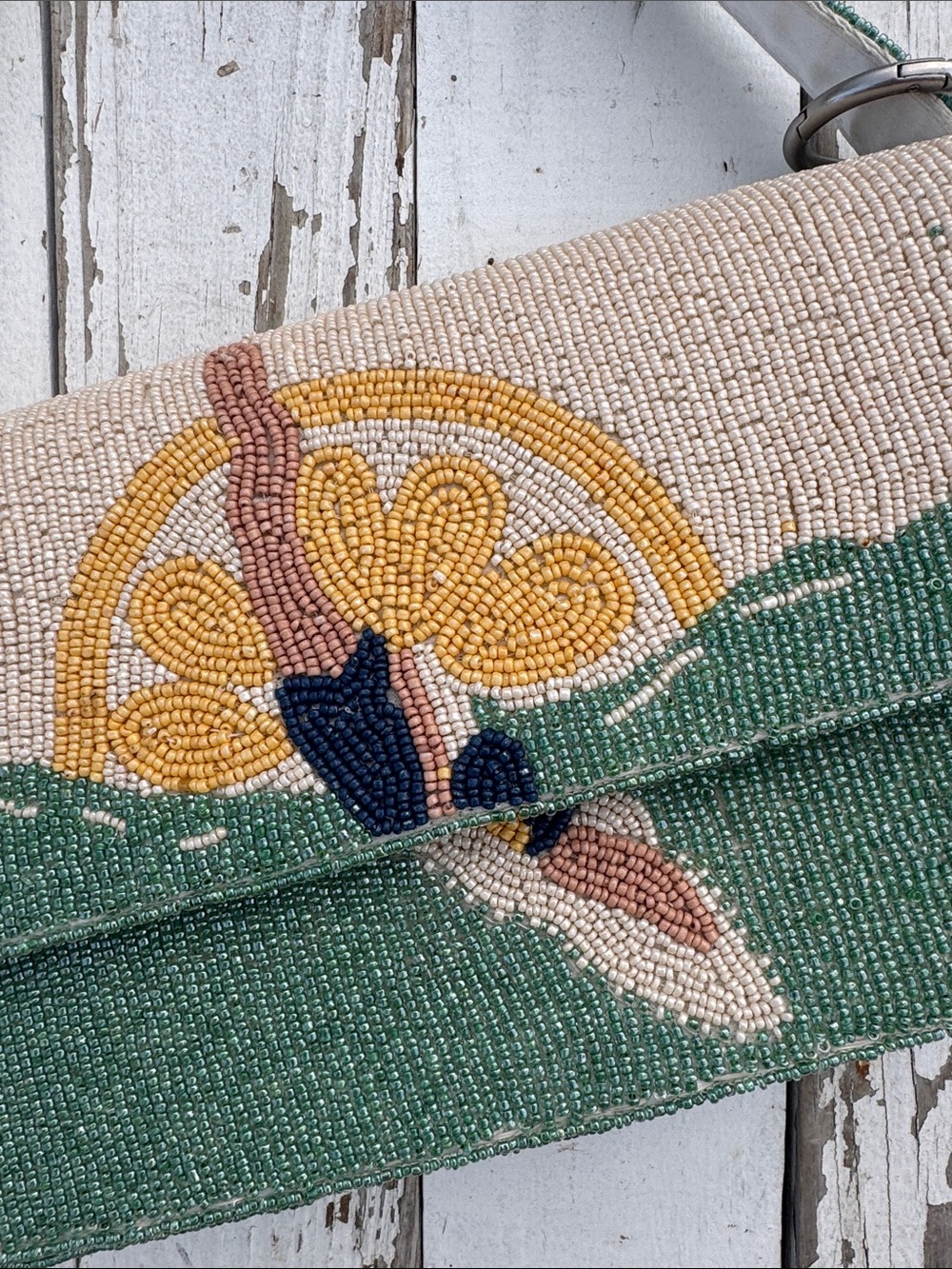 Beaded Vintage Style Swim Maiden Handbag - Picture 2 of 8